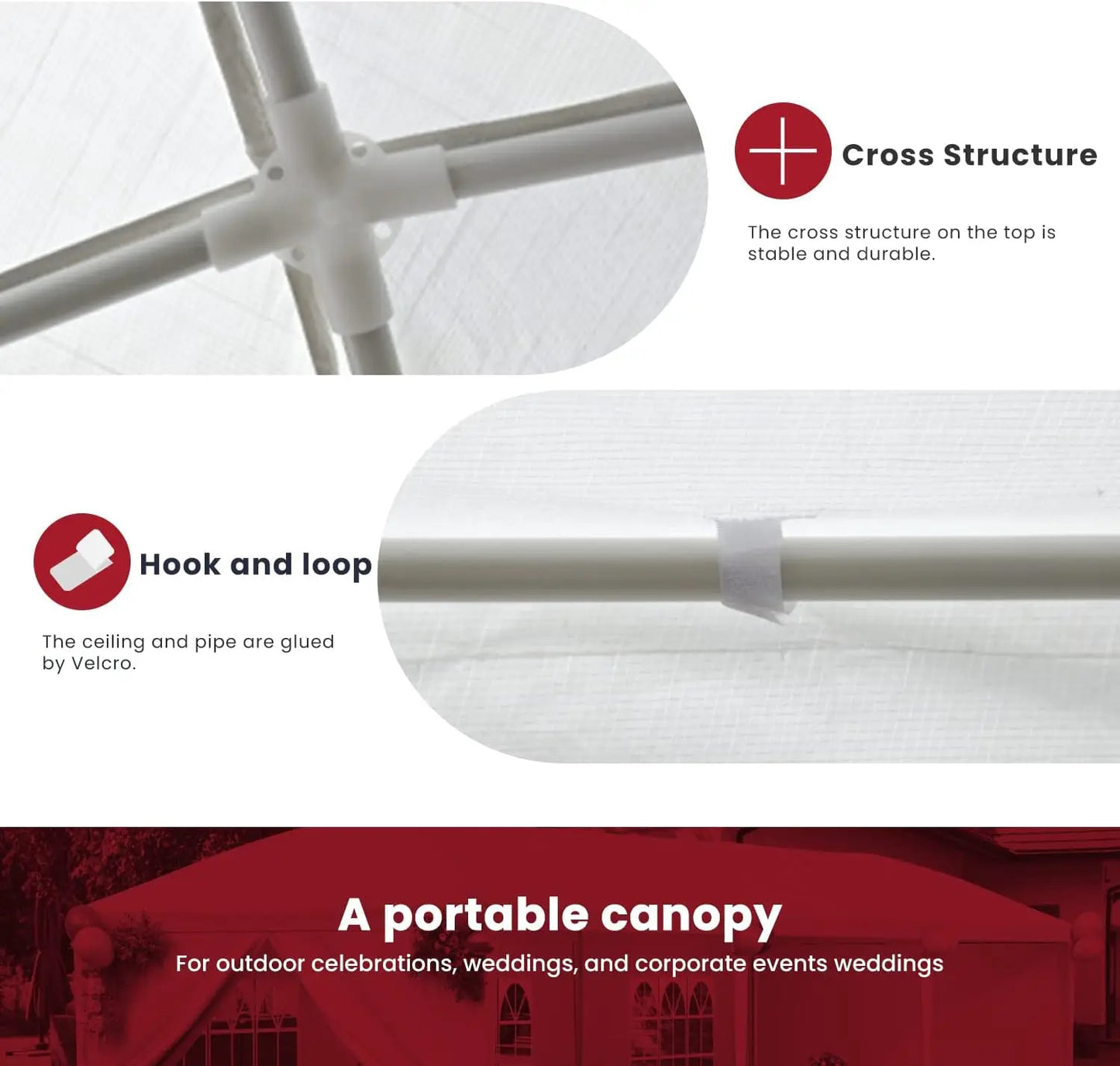 10x10 Gazebo Waterproof Outdoor Canopy Patio Tent