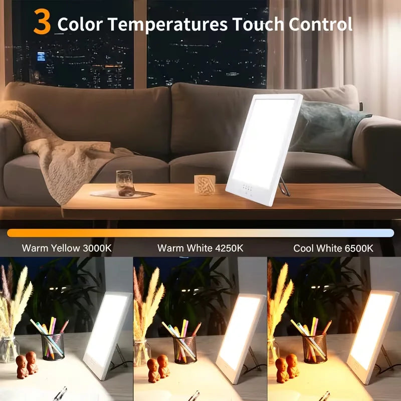Sadness Treatment Lamp,10000 Lux LED Daylight, 3 Color Temperatures