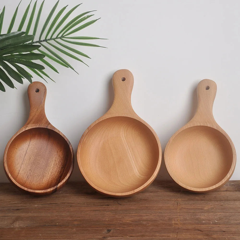 Wooden Salad Bowl with handle