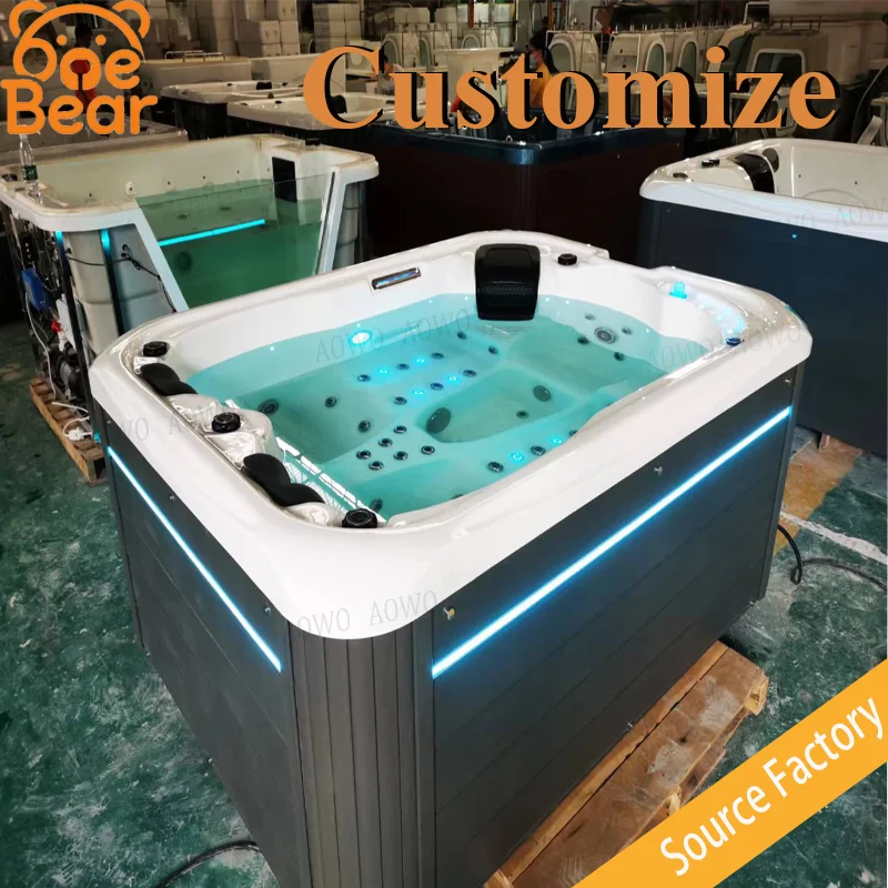 acrylic hot tub with jet massage function