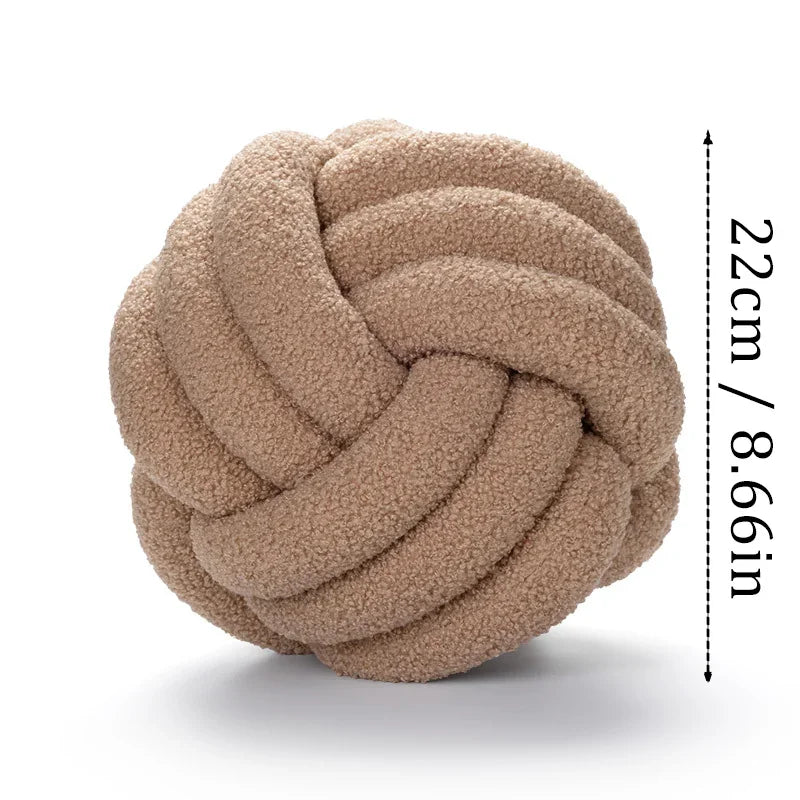 Knot Ball Round Throw Pillows