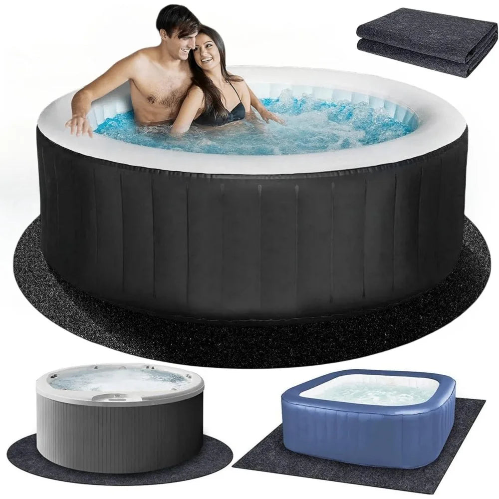 Large Round Inflatable Hot Tub Mat Waterproof Non Slip