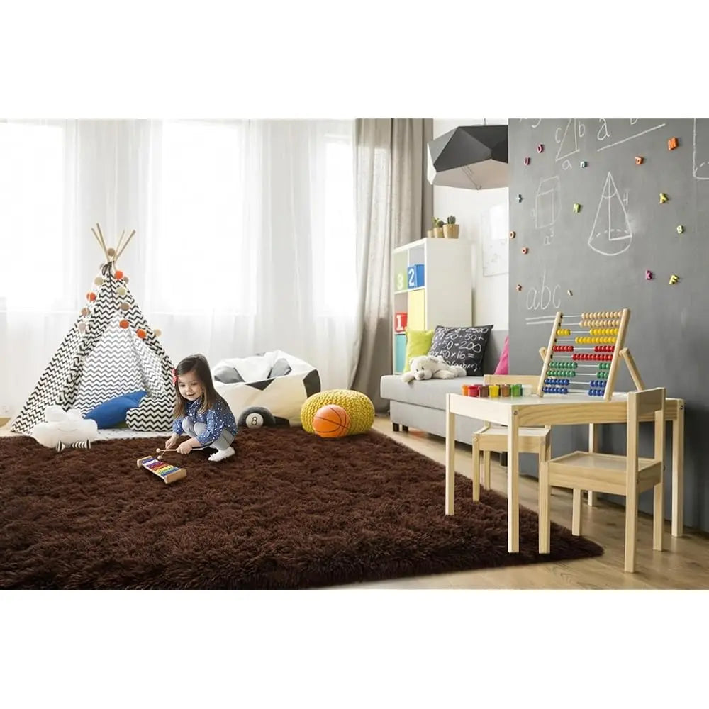 Super Soft Shaggy Rugs Fluffy Carpets, 4X5.9 Feet