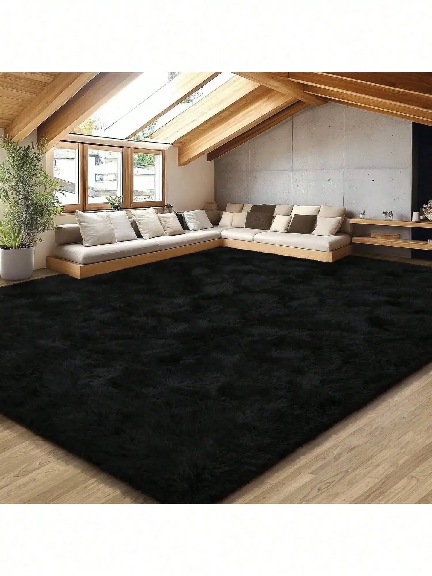Plush And Thick Long-Pile Carpet, Super Soft And Comfortable Rug, Non-Slip