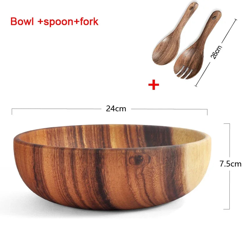 Acacia Wooden Bowl Japanese Style Wooden Bowl