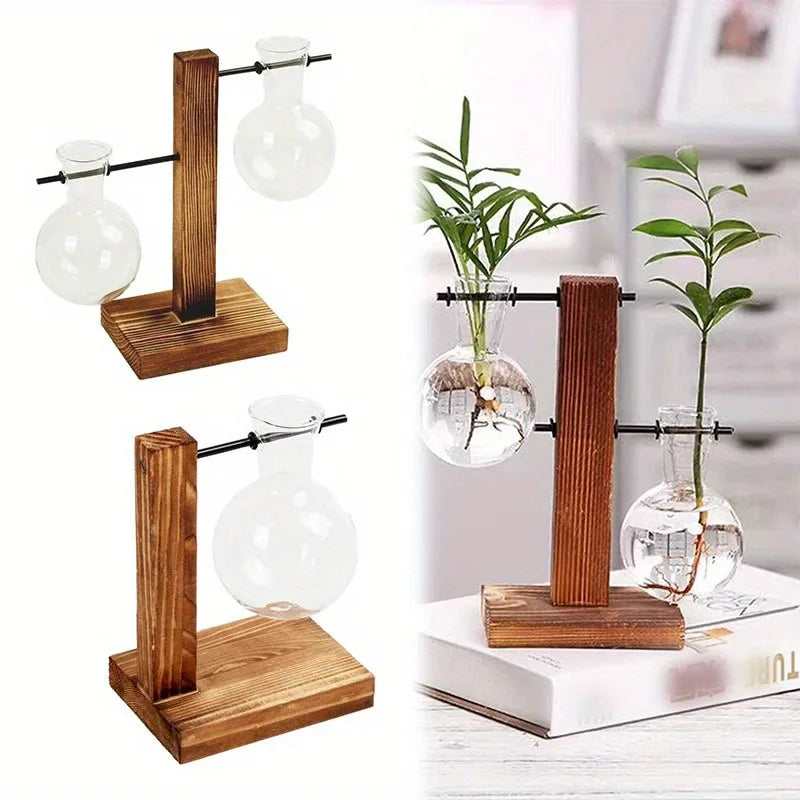 Hydroponic Glass Vase, Vintage Desktop Plant Terrarium Planter