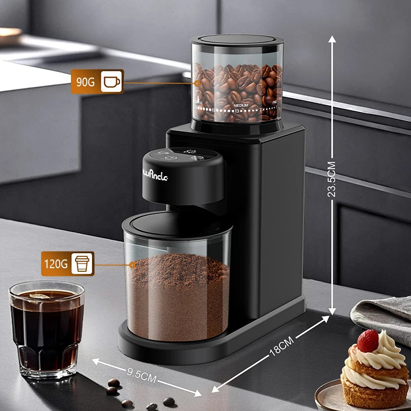 Automatic Conical Burr Coffee Grinder with 25 Precise Grind Settings 2-12 Cups
