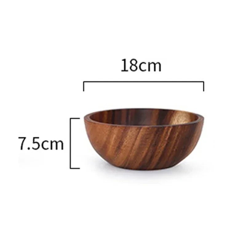 Acacia Wooden Bowl Japanese Style