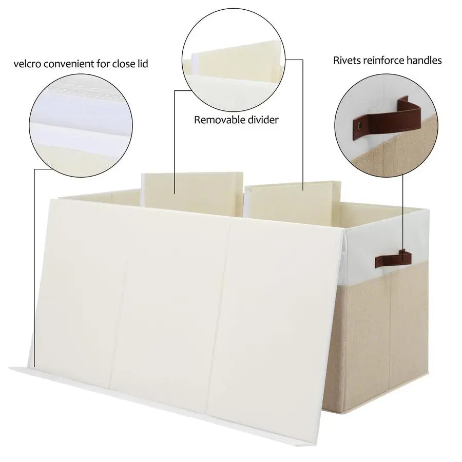 Large Toy Storage Box with Lid, SturdyChest Bin Organizer