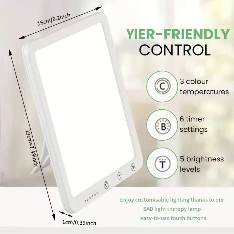 LED Daylight Lamp 10000 Lux UV-Free SAD Lamp,