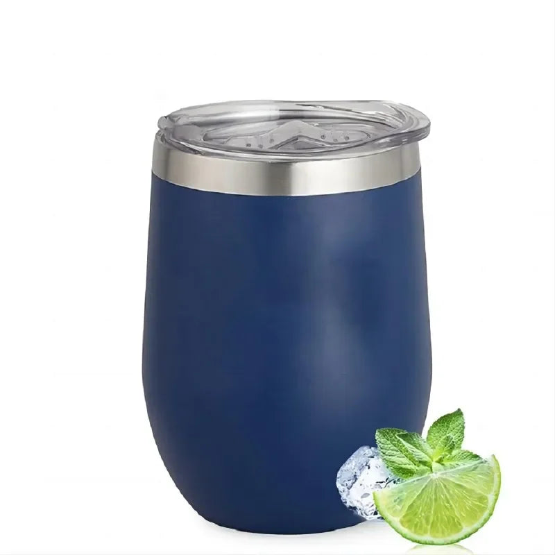 12oz Wine Tumbler with lid, Stainless Steel Travel Mugs