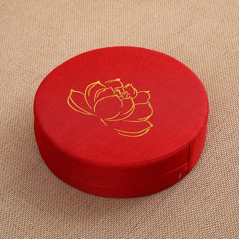 40X6CM Yoga Meditation Linen Cushion  Mat Removable Washable