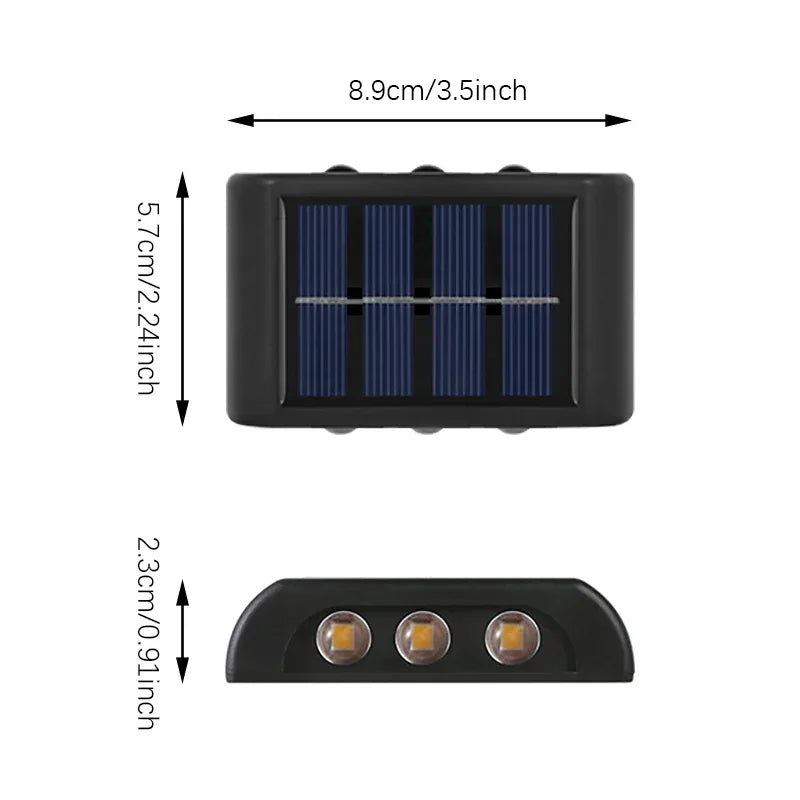 Solar LED Light, Outdoor Waterproof Wall Lamp