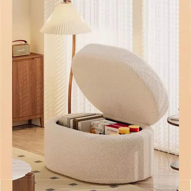 Small Stool Storage Box Hidden Storage Vanity Bench