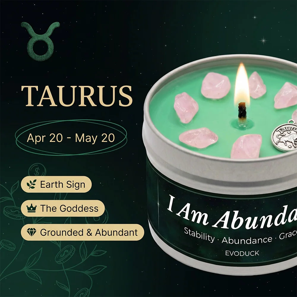 Earth Signs Zodiac Candle Set 3 Pack Scented Soy Candles