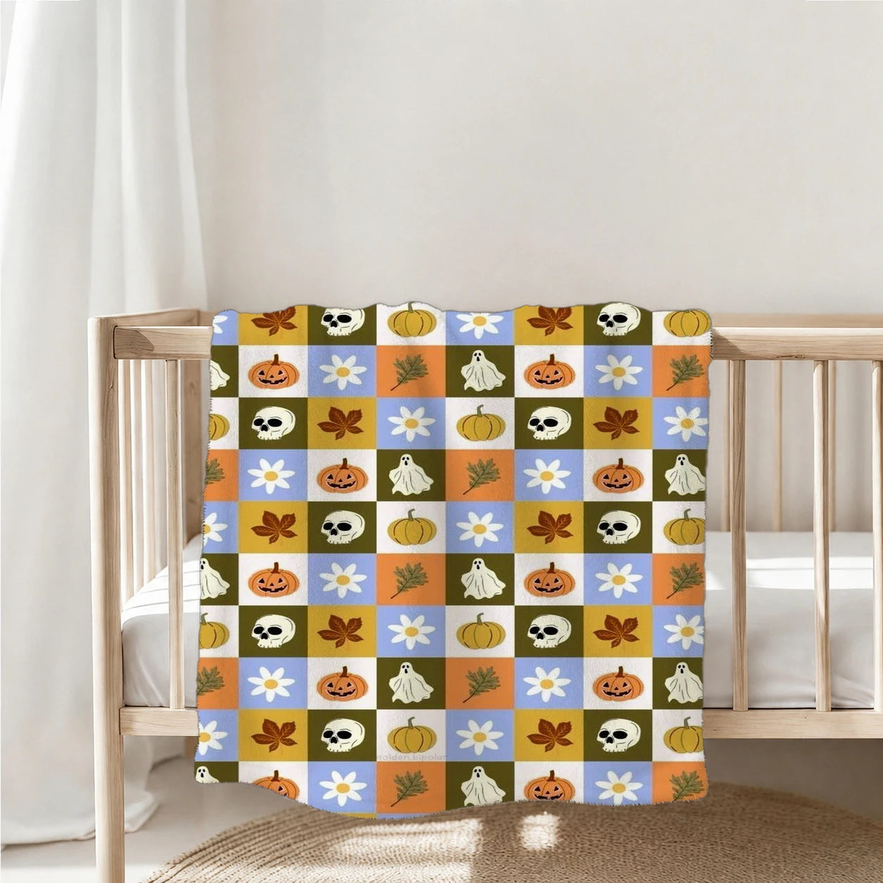 1pcs Checkered Pattern Throw Blanket