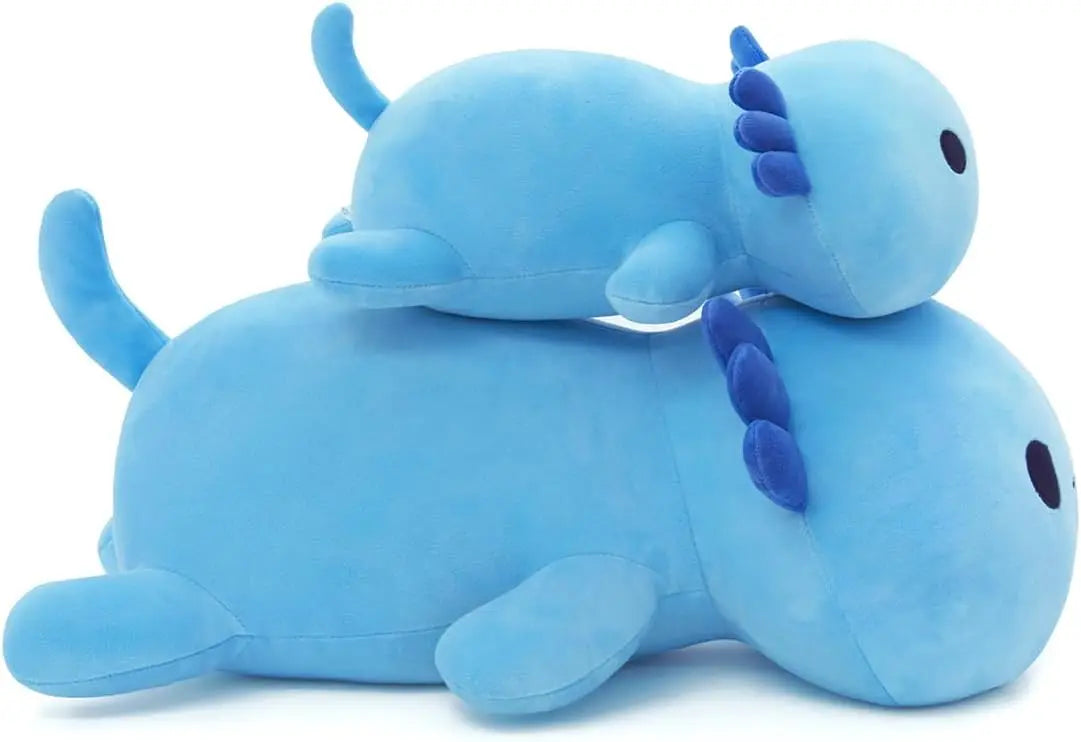Blue Axolotl Plush Pillow, Soft Stuffed Animal Toy, 12 Inch