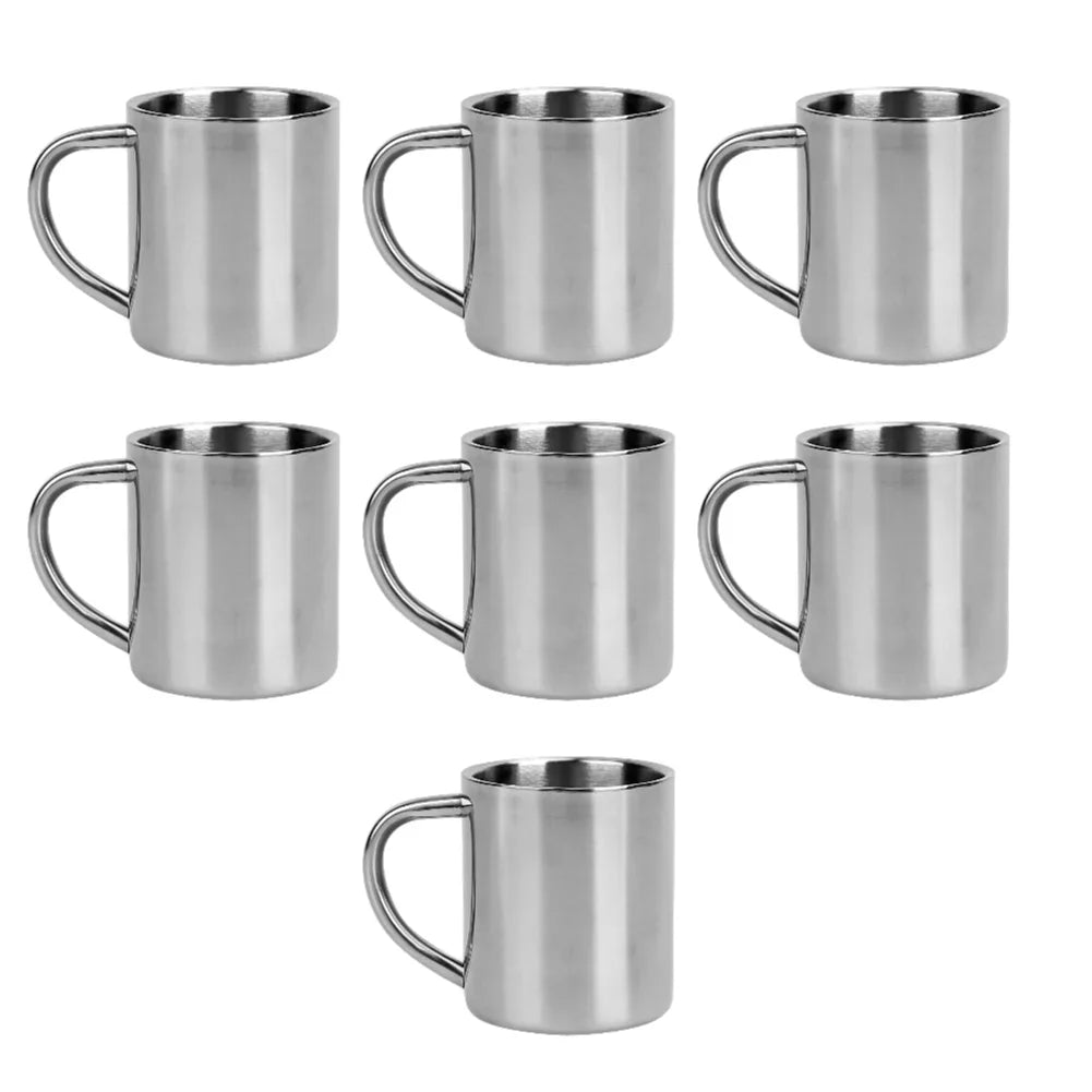 220ML/200ML 10-1PC Metal  Mug Cup Stainless Steel
