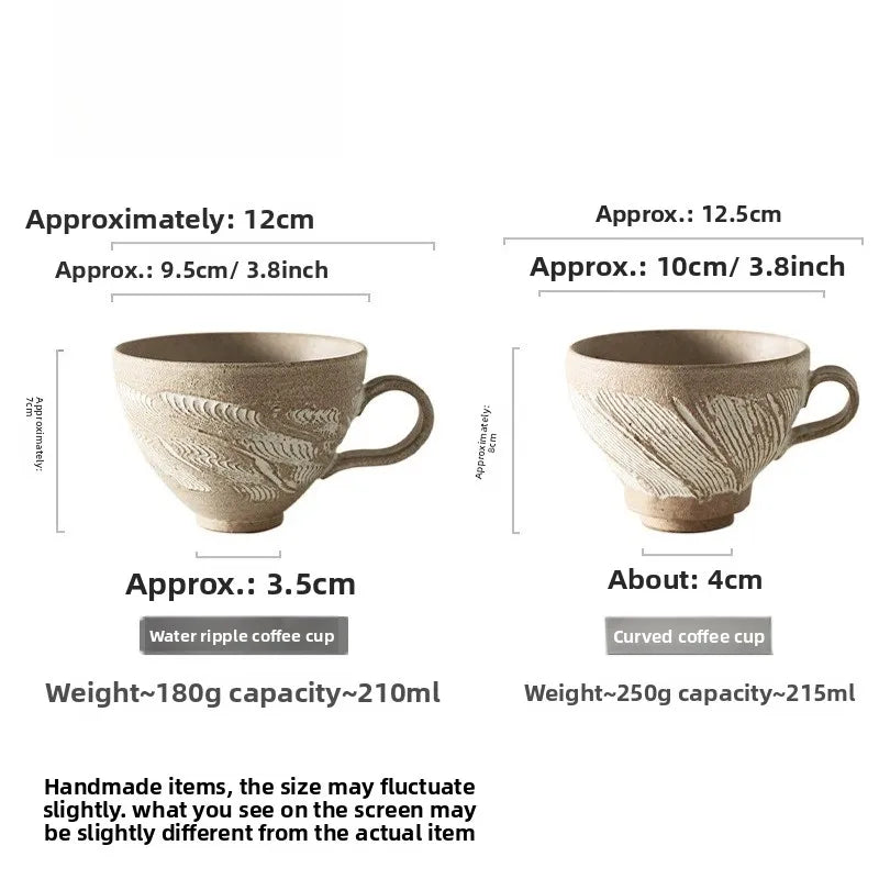 Wabi Sabi Stoneware Coffee Mug with Handle