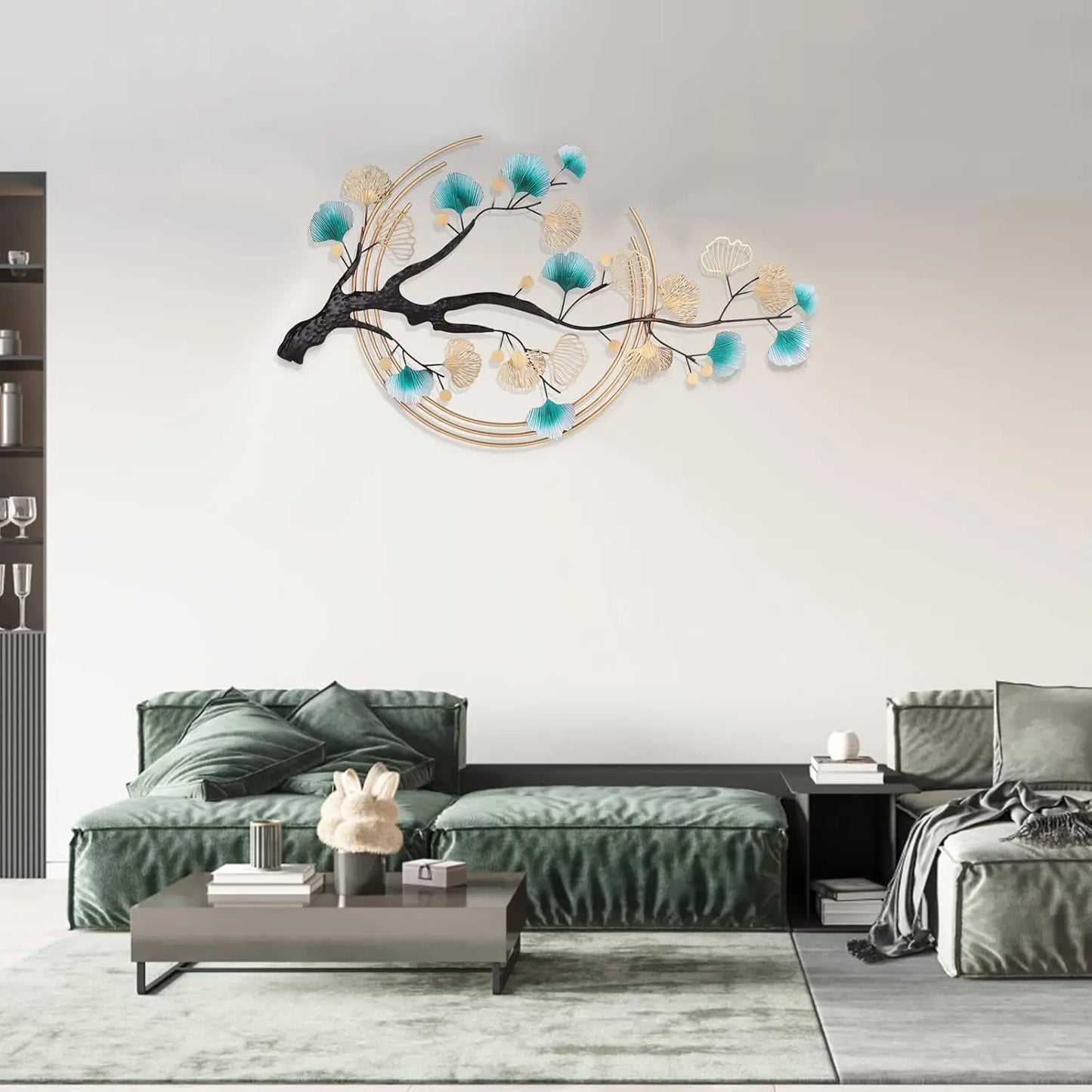 3D Ginkgo Leaf Wall Decor, Metal Wall Art Tree Leaf Metal