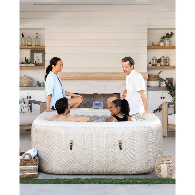 Outdoor Inflatable Portable Hot Tub,  Spa Cover