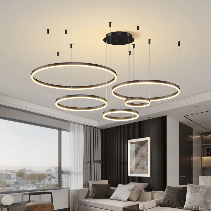 Modern Led Ceiling Chandelier Circular Ring Chandelier