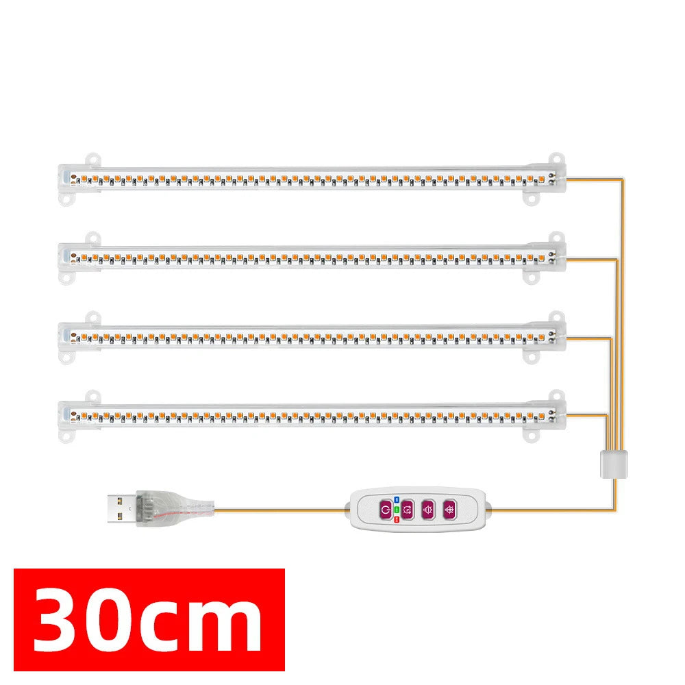 1-4pcs LED Grow Light Strips Sunlight 42-288 LEDs Dimmable