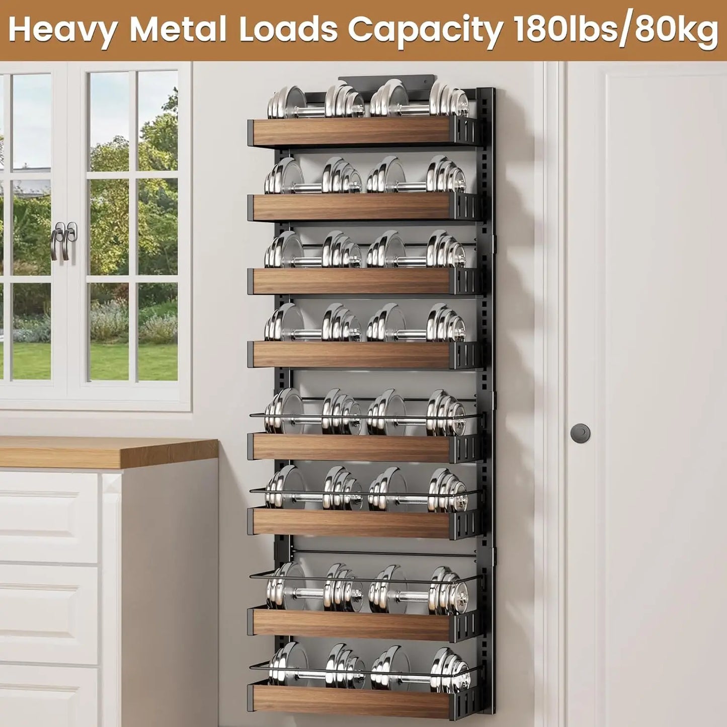 8 Tier Over The Door Pantry Organizer, 2 IN 1 Wall Mount