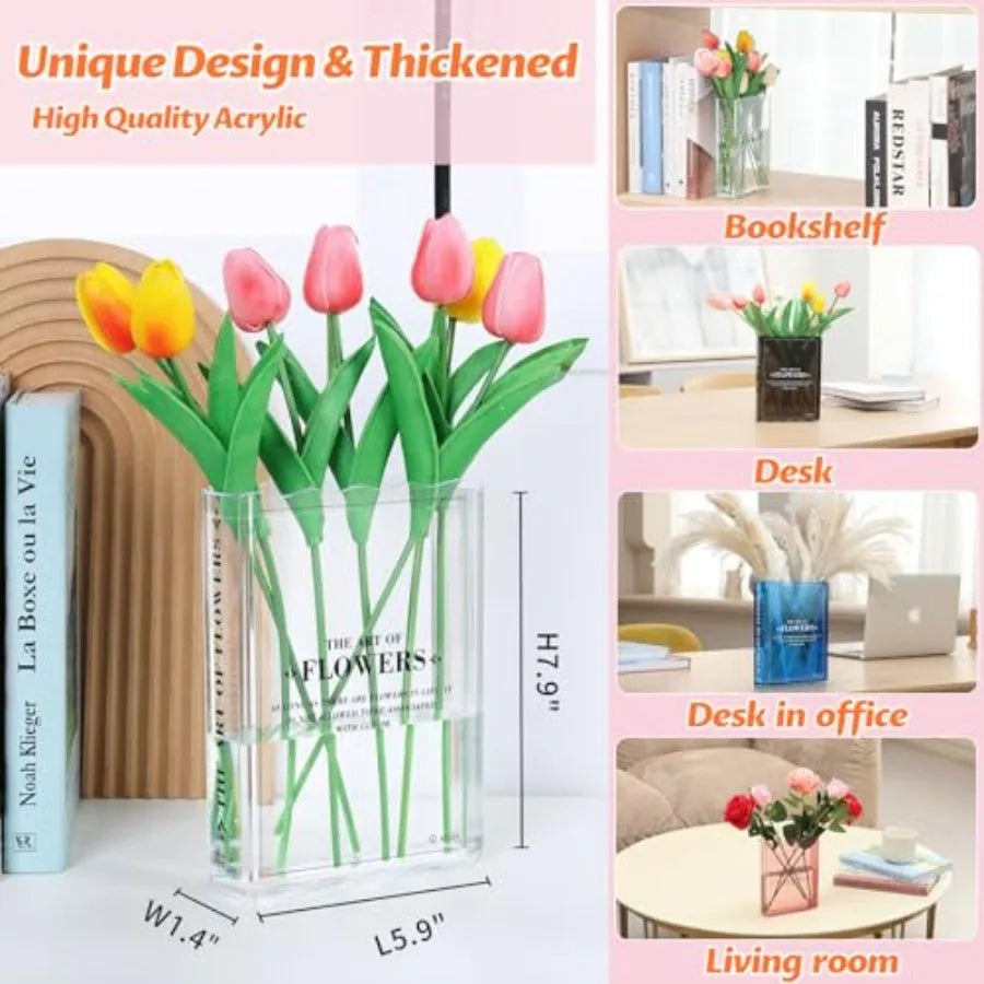 Book-Shaped Vase for Flowers -,Cute Flowers Vases