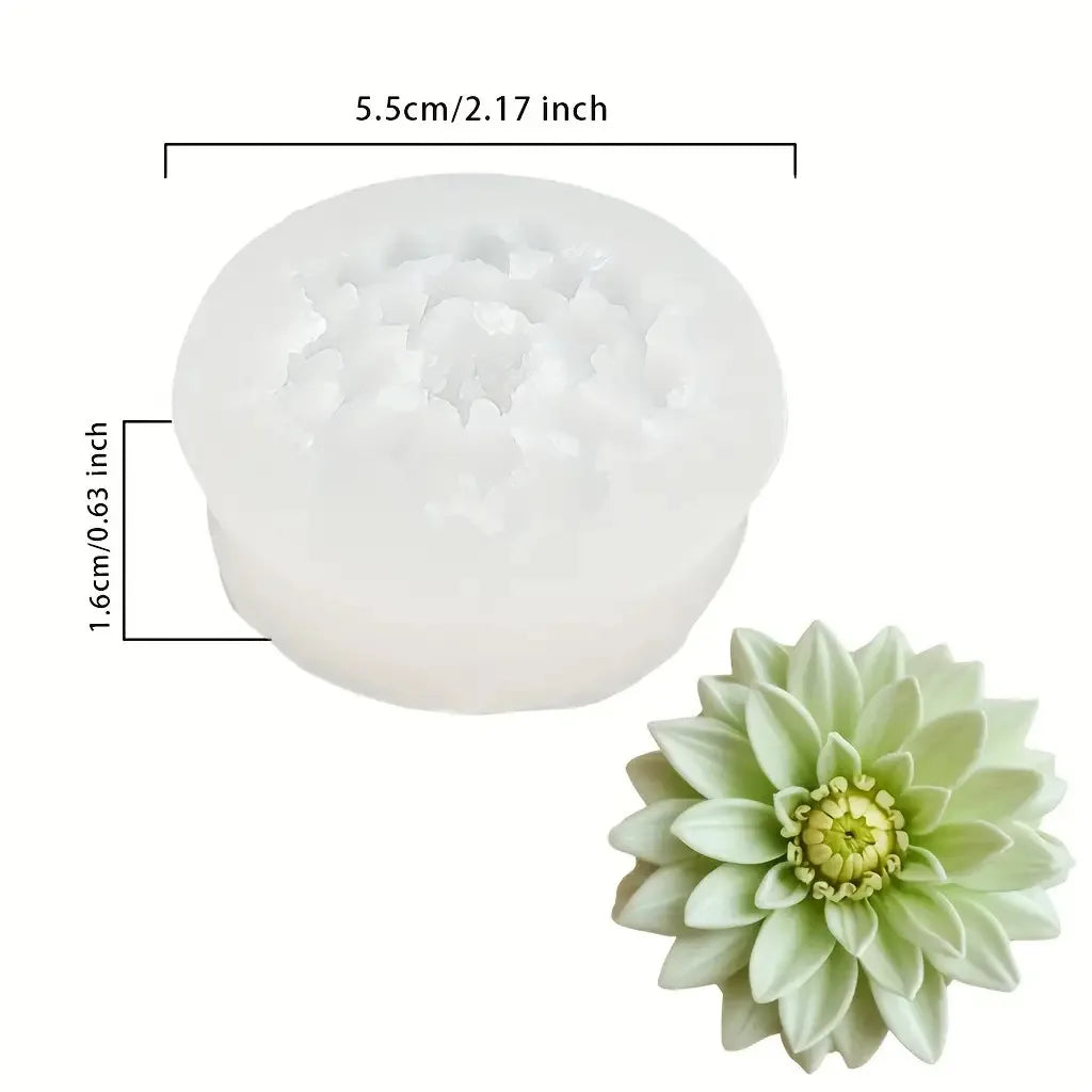 1 Piece 3D Elegant Rose Silicone Mold - Reusable Flexible Mold for Candles, Resin Art, Handmade Soap and Clay Making