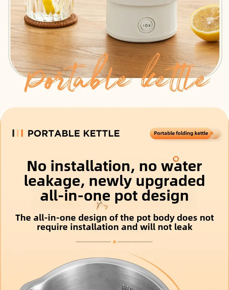 Travel Folding Kettle Outdoor Portable 304 Stainless Steel