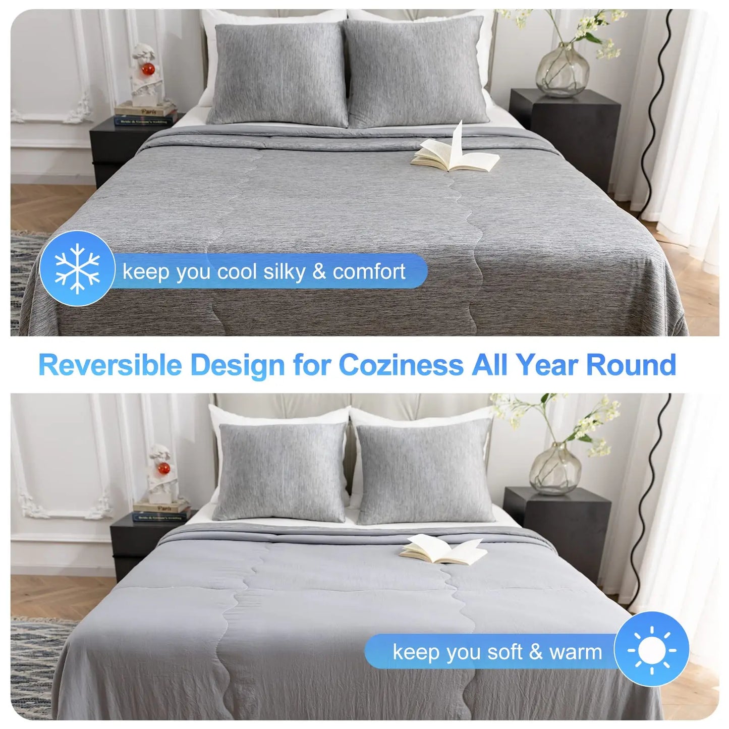 Cooling Comforter, Cooling Blanket with Chill Cooling Fiber