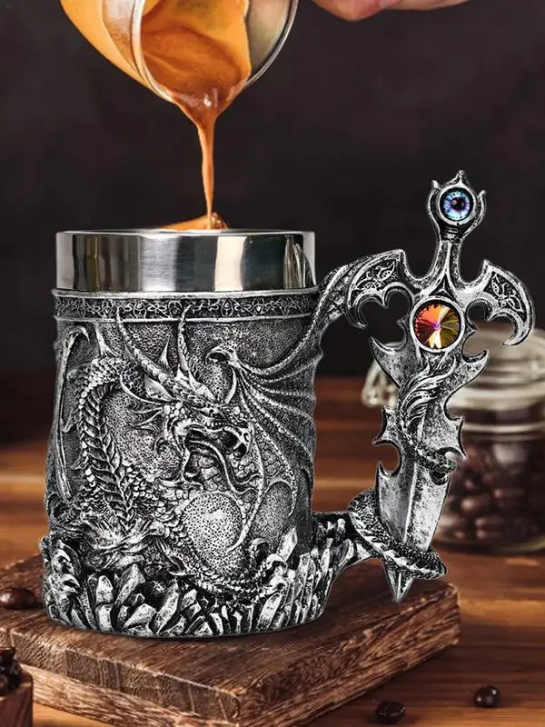 Medieval Dragon Beer Mug 600ml