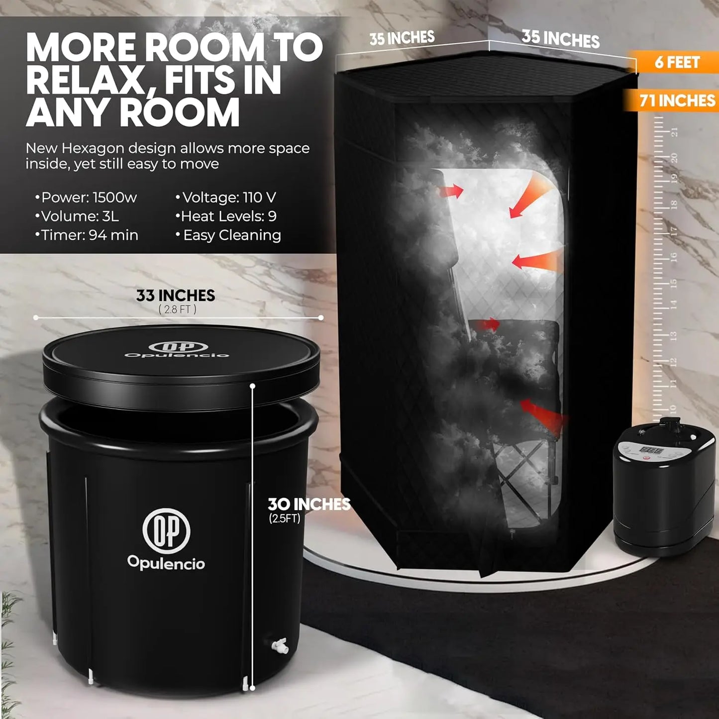 Portable Sauna and Cold Plunge Combo with Ice Tub