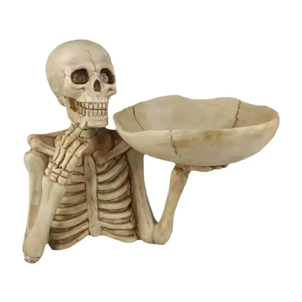 Resin Skull Storage Tray Ornament Skeleton