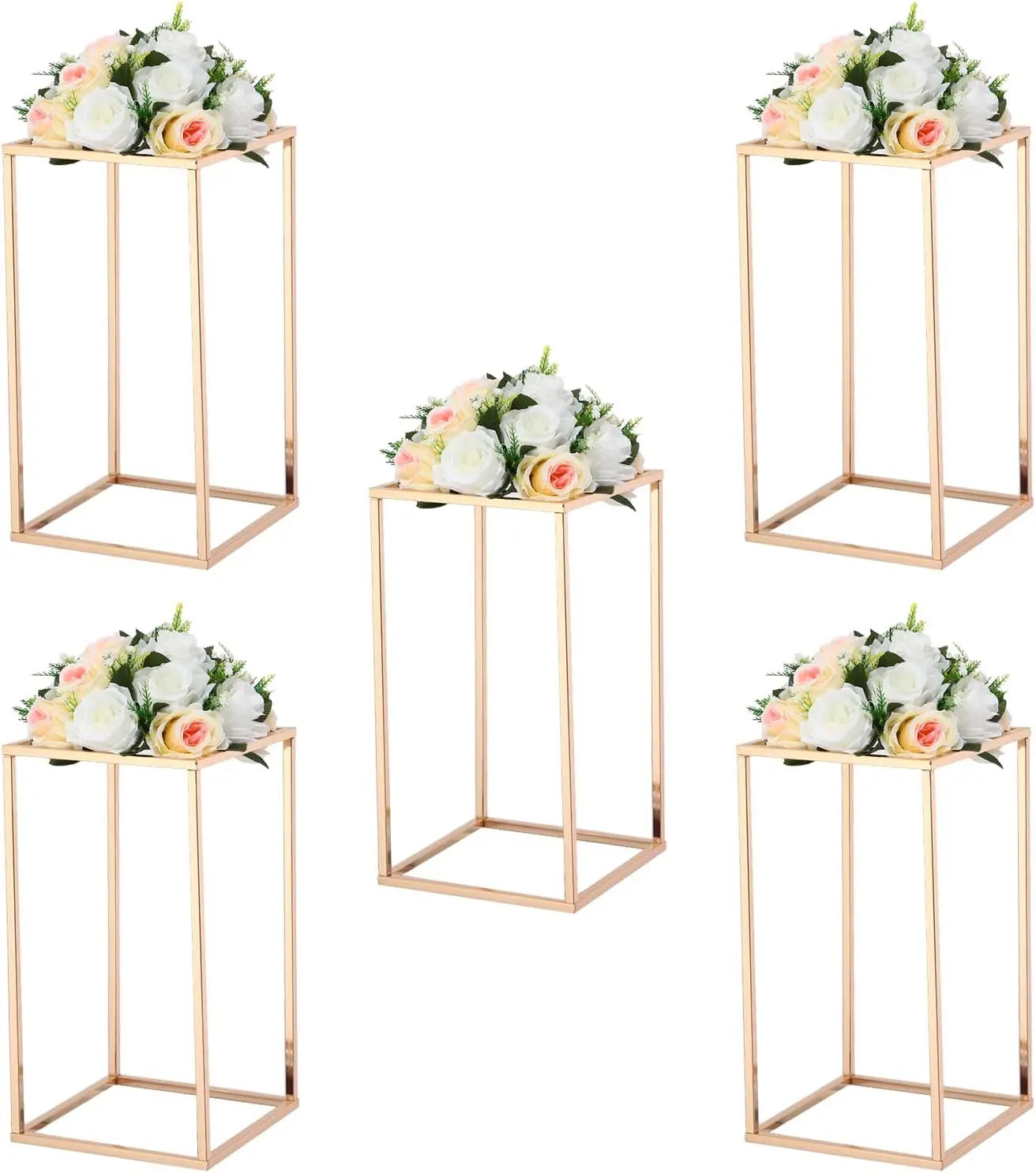 15.7inch Gold Wedding Table Centerpiece, 5PCS
