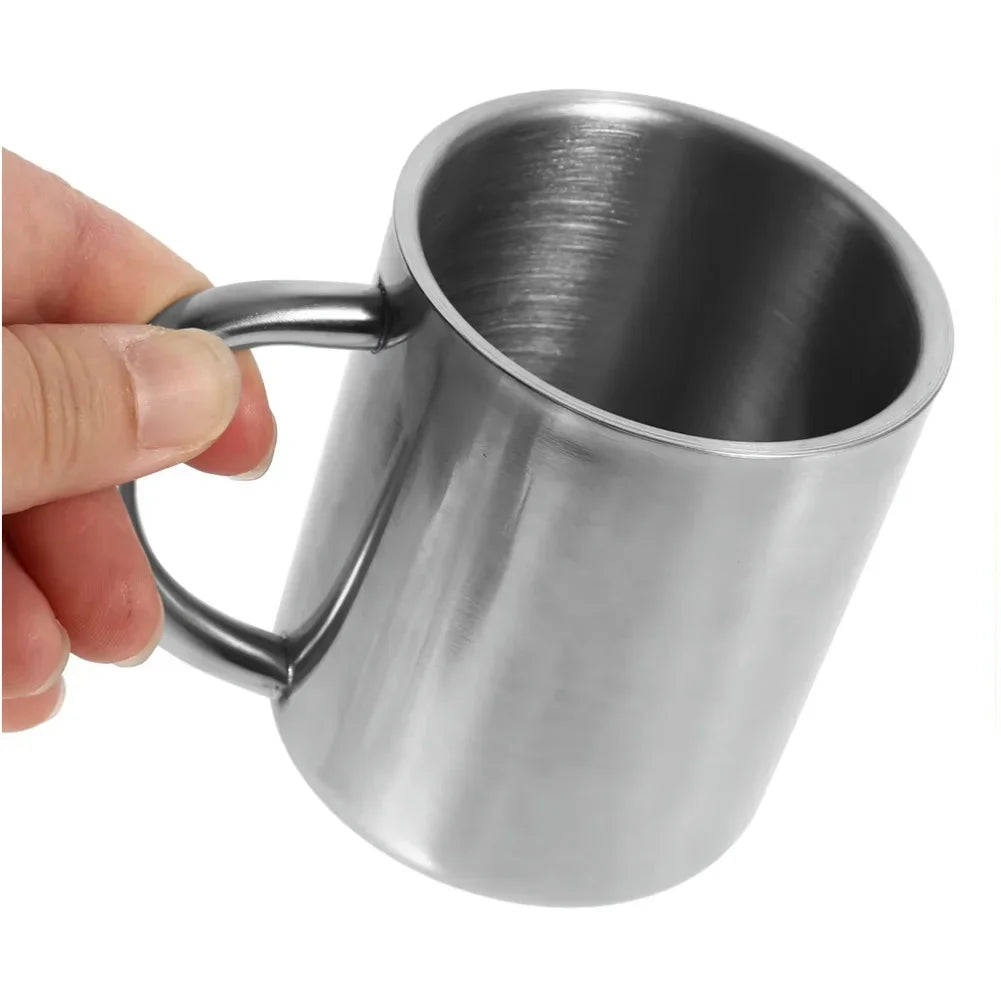 220ML/200ML 10-1PC Metal  Mug Cup Stainless Steel
