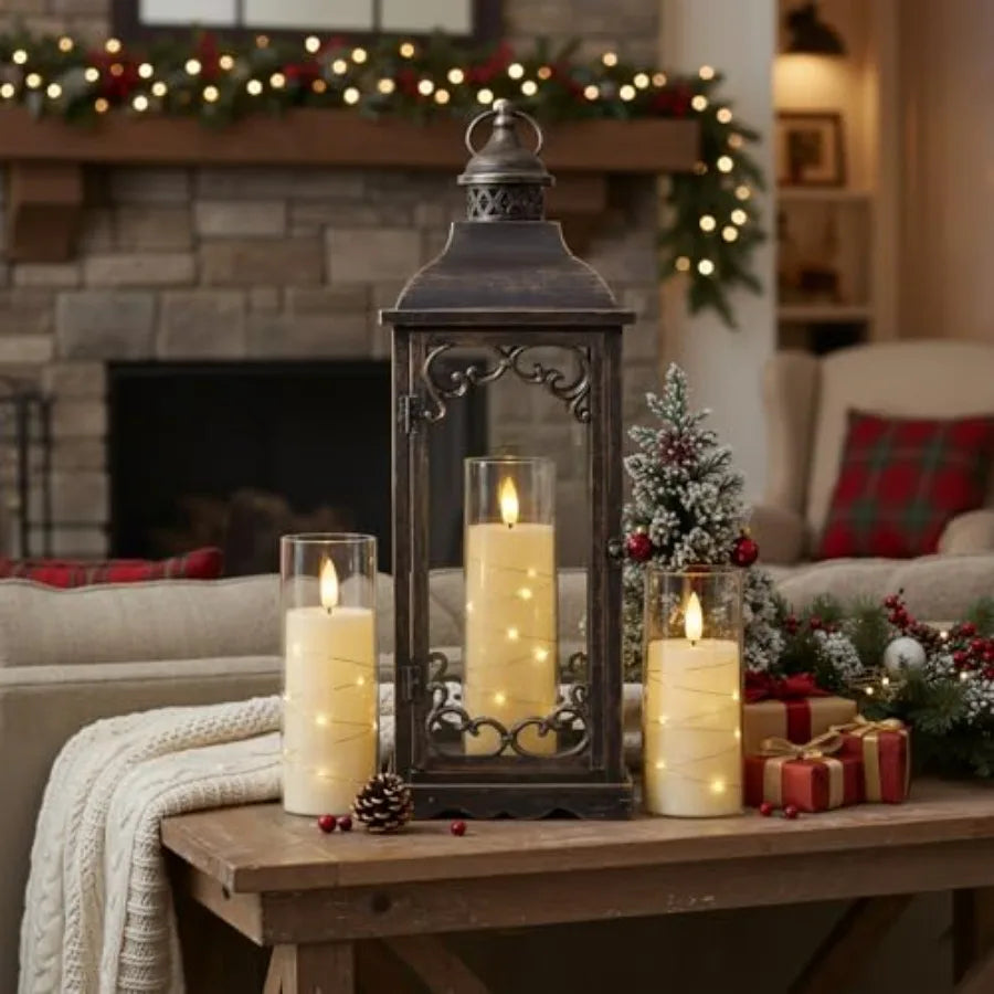 Flameless Candle with Remote Timer, 3 Flickering Acrylic Battery Operated LED