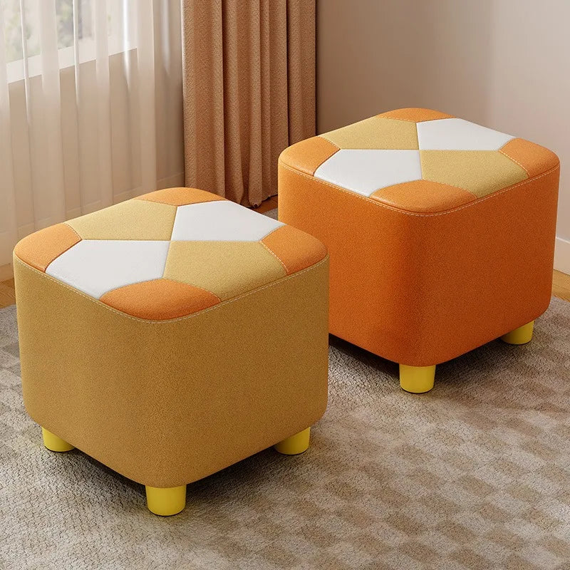 Wooden Waterproof Square Stools Colorful Creative Design