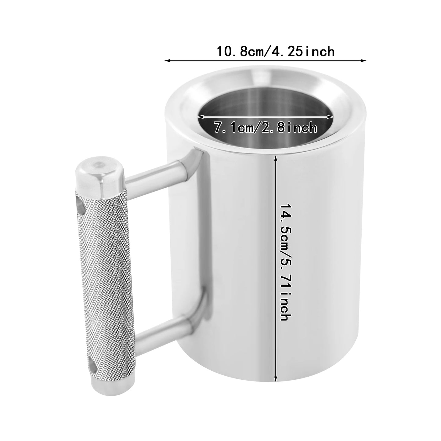 Dumbbell Heavy Cup 18/26lbs, Stainless Steel Fitness Cup 10.56/13.53oz,