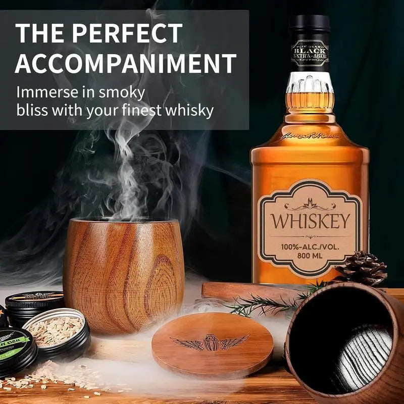 350ML Whiskey Enhancing Wooden Tumbler Wooden Old Fashioned