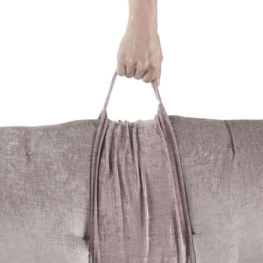 Poly Chenille Lounge Floor Pillow Cushion Blush 27 x 74