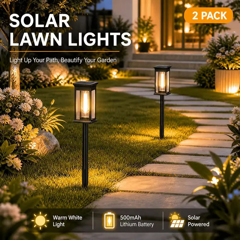 Patio Decor Solar Pathway Lights Outdoor Waterproof LED Bulb Solar