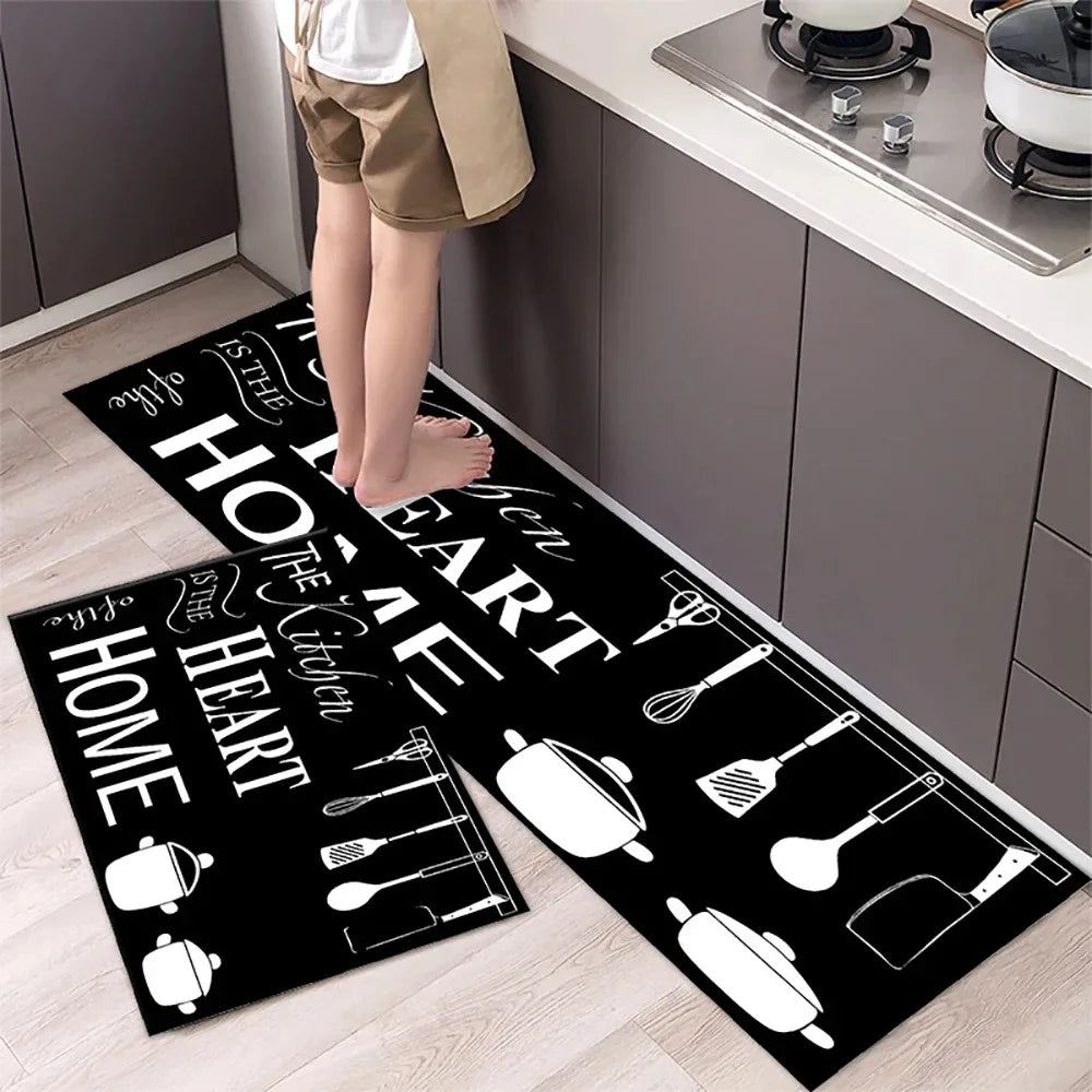 Non-slip Kitchen Mat Long Rugs Crystal Velvet Carpet