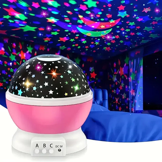 USB starry night light projector  -360 ° rotatable, 9 color