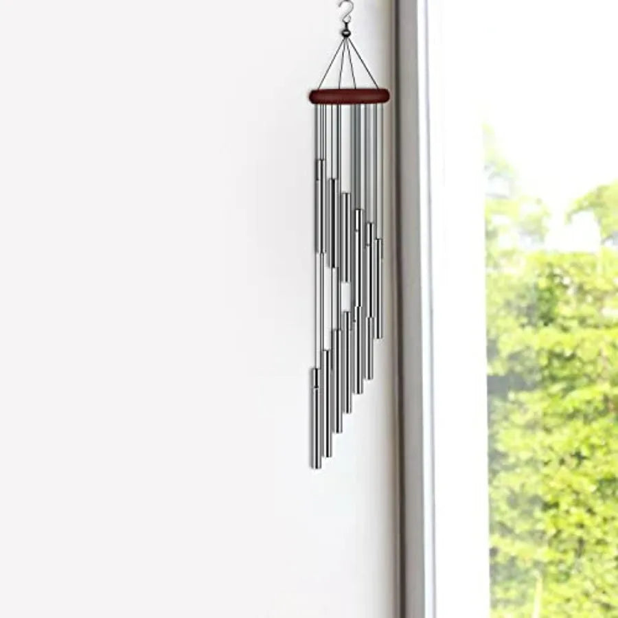 2 Pack Wind Chimes for Outside,  with 12 Aluminum Alloy Tubes and Hook