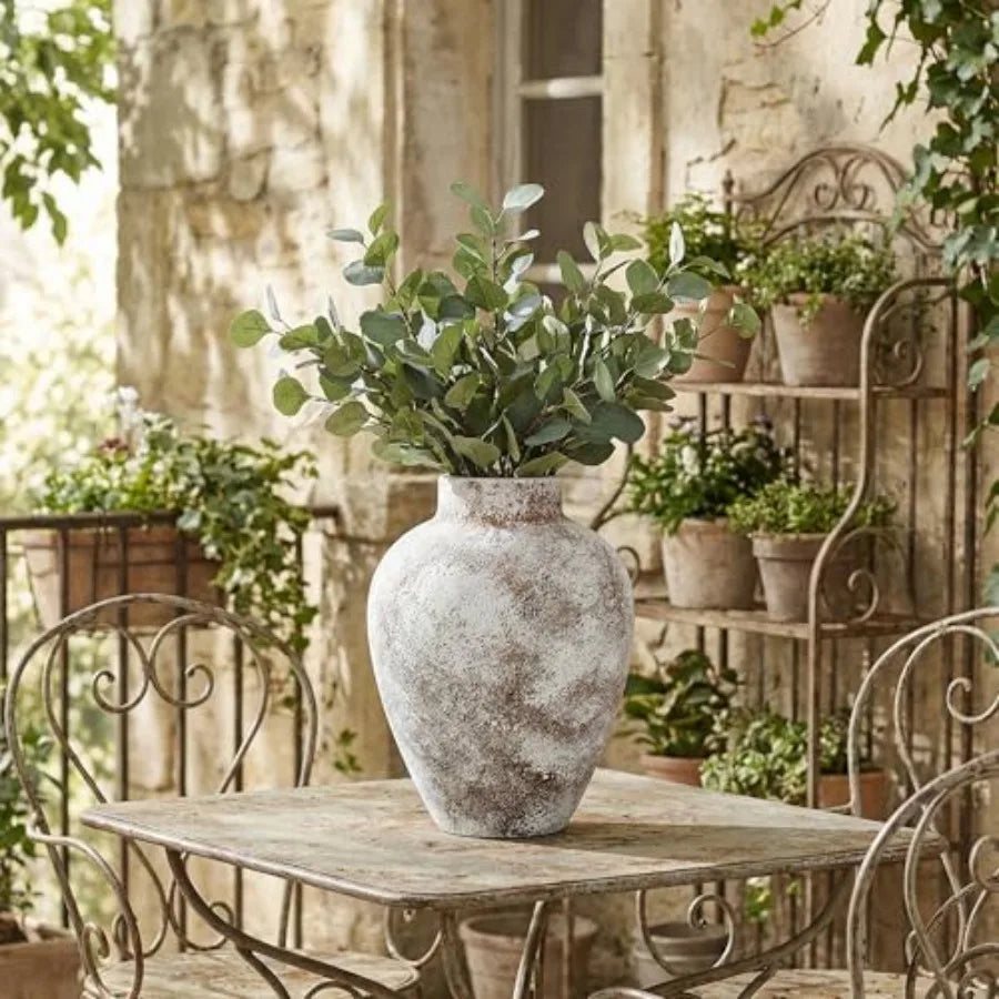 Large Vintage Ceramic Vase, Rustic Pottery