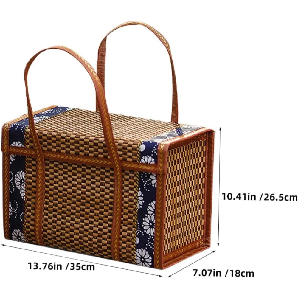 Folding Picnic Basket with Double Handles