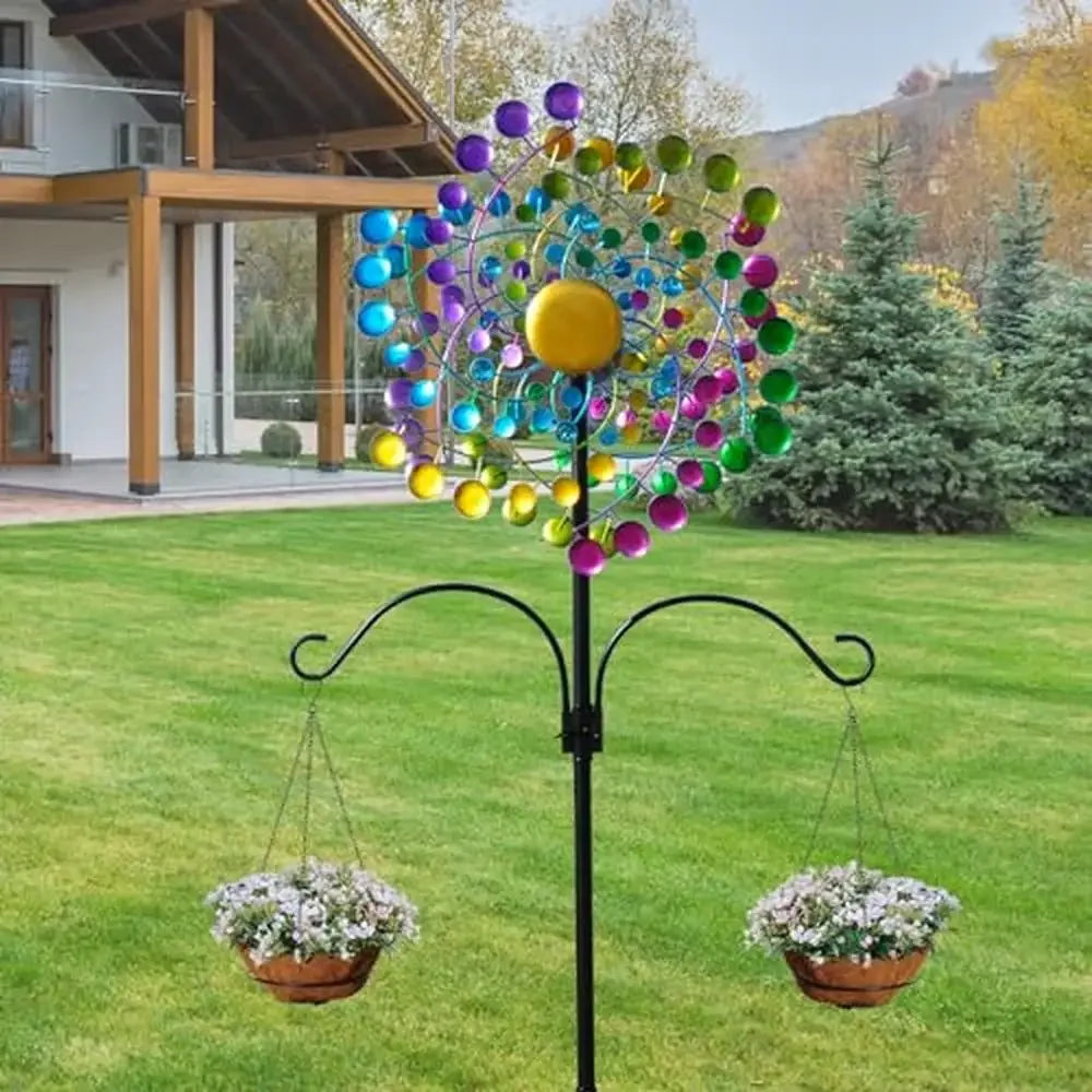 Metal Outdoor Wind Spinner Garden Windmill