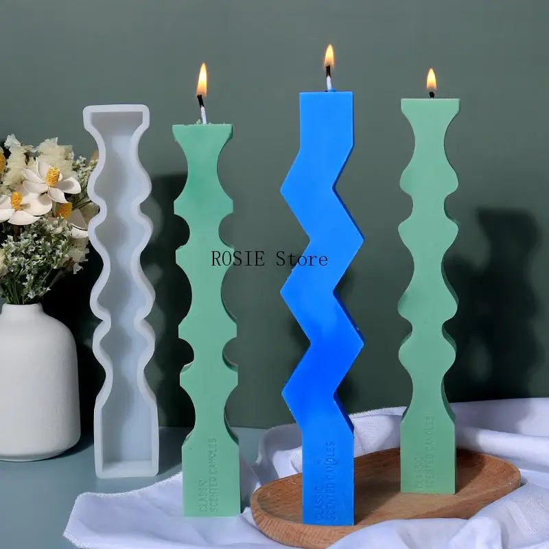 Long Strip Silicone Candle Mold Irregular Cylinder Candle Mold